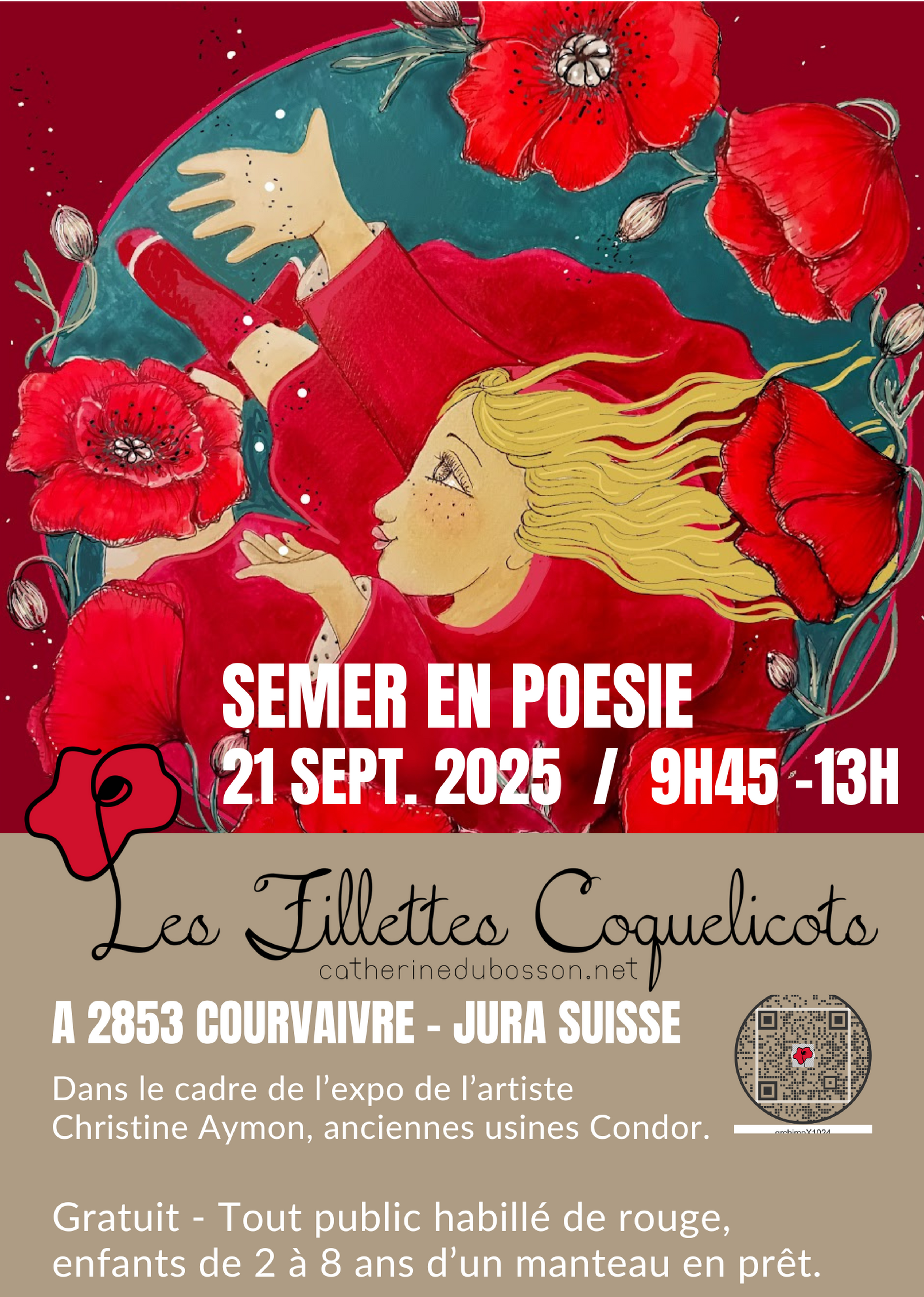Semer en poésie - Les Fillettes Coquelicots