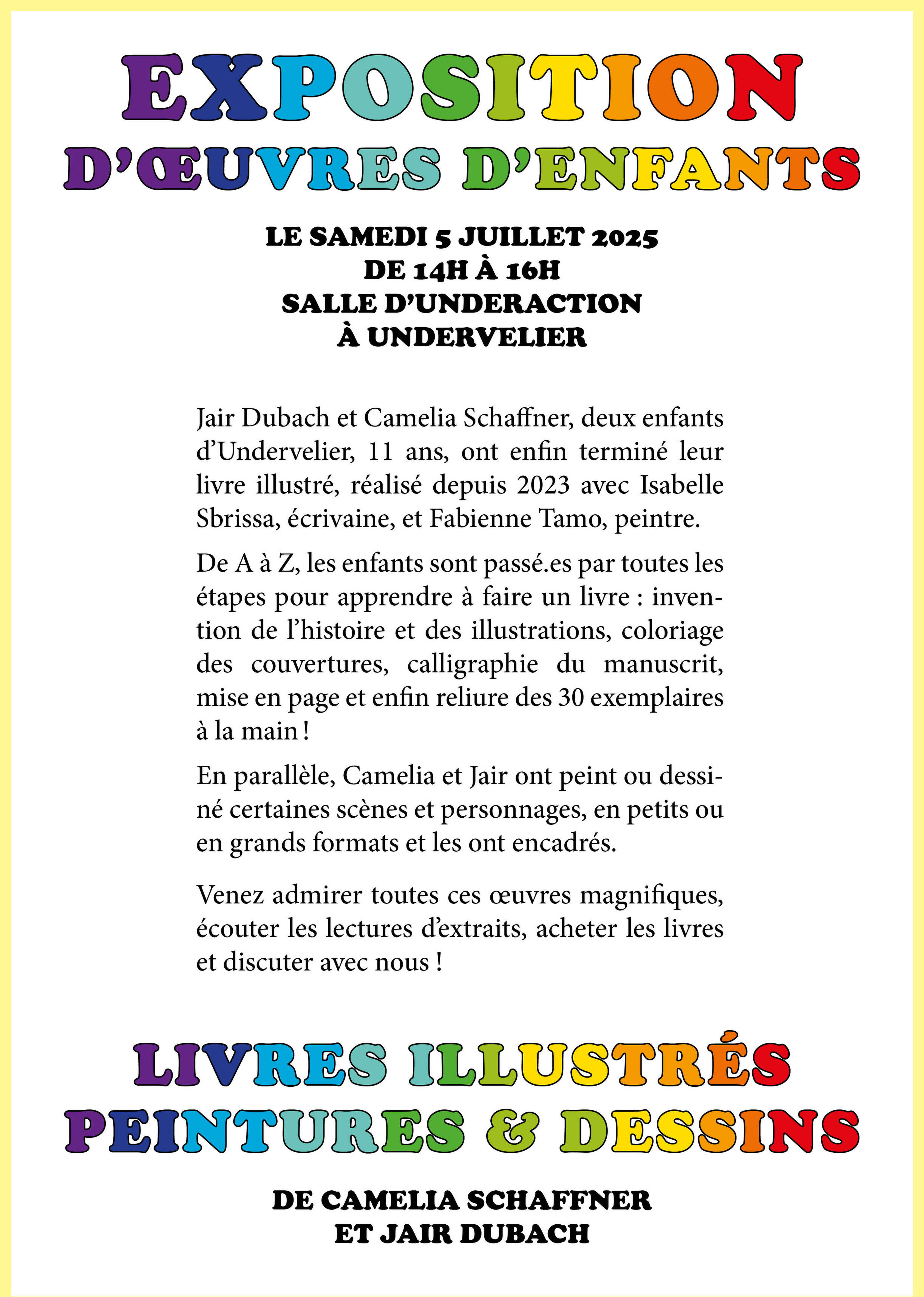 Exposition d'oeuvres d'enfants