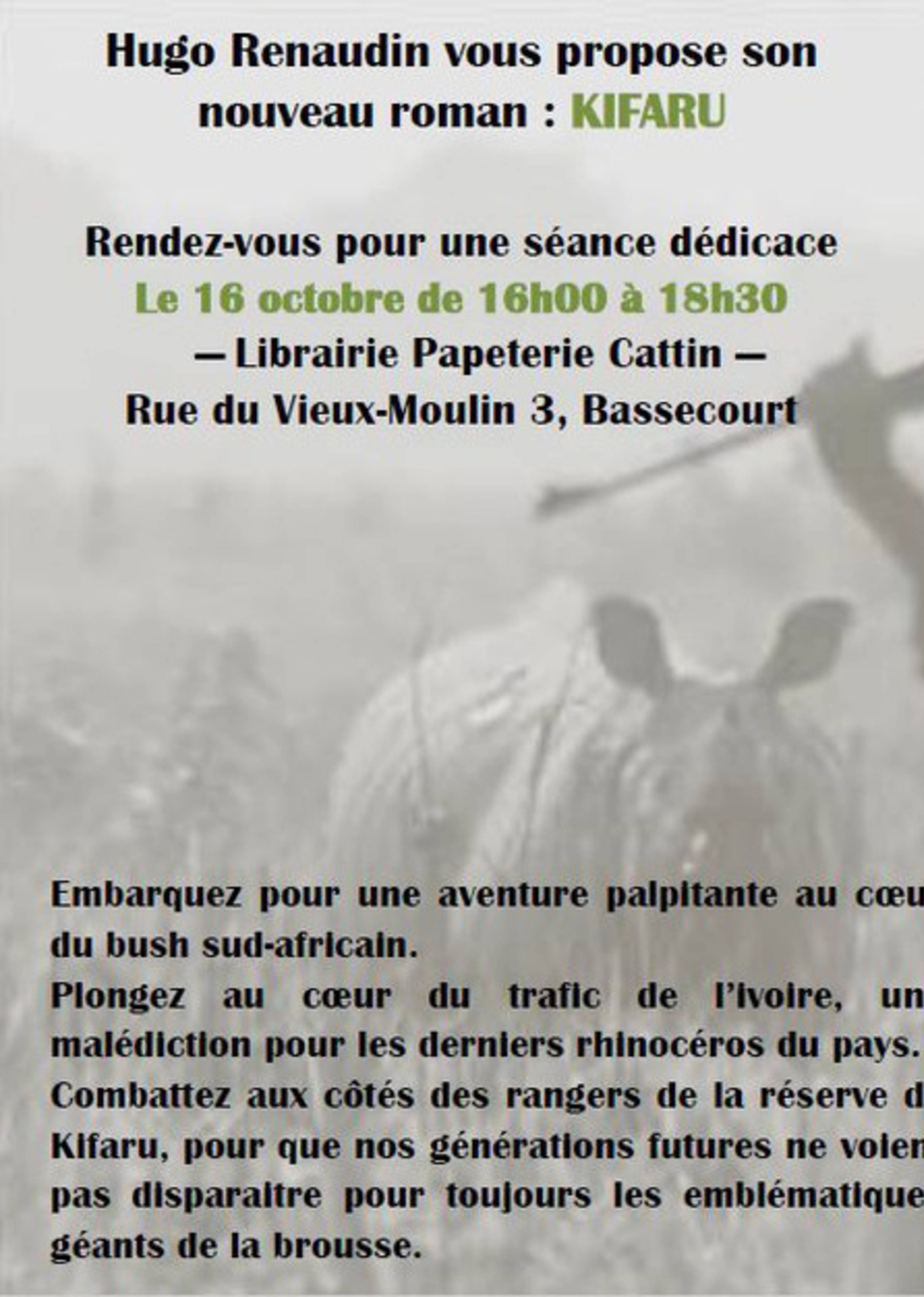 Séance dédicace du roman KIFARU