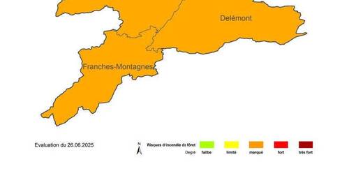 Dangers d'incendie de forêt - danger marqué, degré orange
