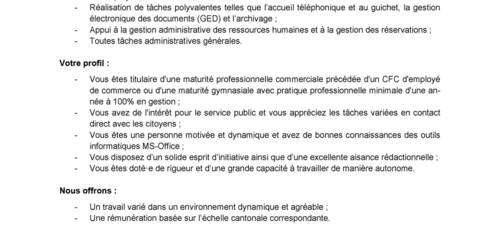 Mise au concours - Stagiaire en formation HEG à 50%