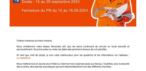 CFF - Travaux de maintenance