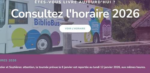 Bibliobus - Horaires 2026