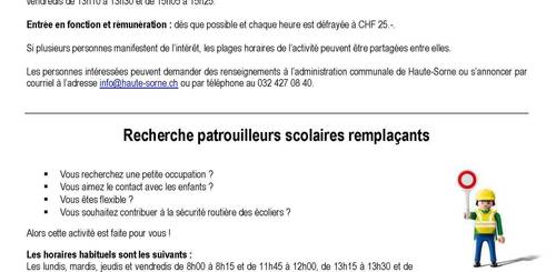 Recherche de patrouilleurs scolaires