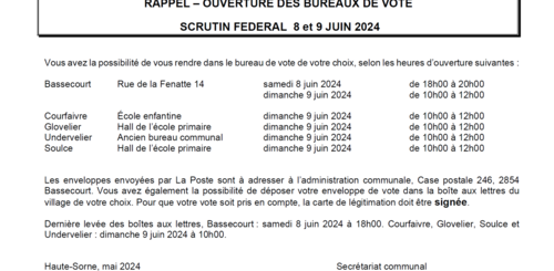Ouverture des bureaux de vote