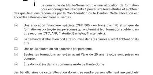 Allocation de formation