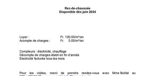 Glovelier - Locaux commerciaux