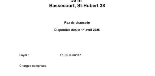 Bassecourt - Locaux commerciaux