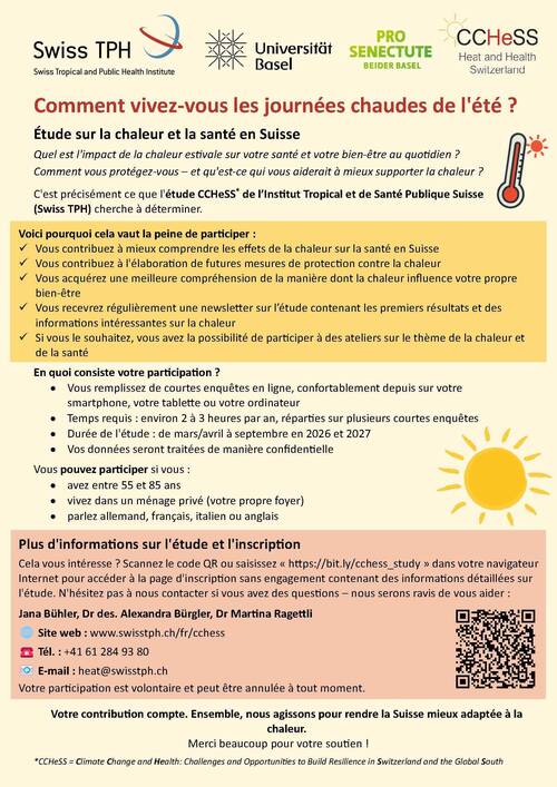 Etude nationale sur la chaleur et la santé