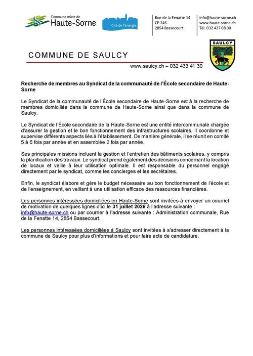 Recherche de membres au syndicat ESHS