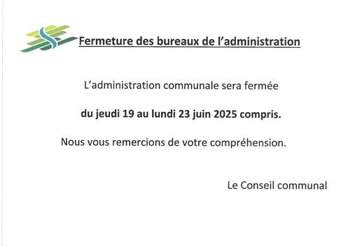 Fermeture des bureaux de l’administration
