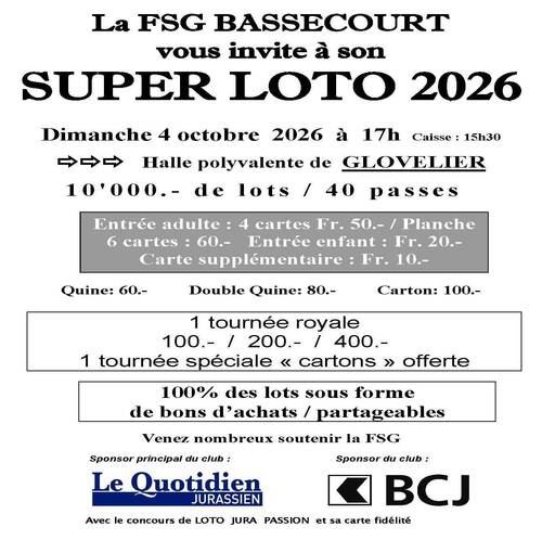 Super Loto - FSG Bassecourt