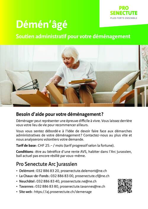 Démén'âgé - Un nouveau service de Pro Senectute Arc jurassien