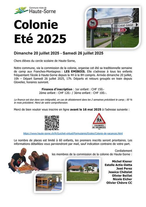 Colonie d'été 2025