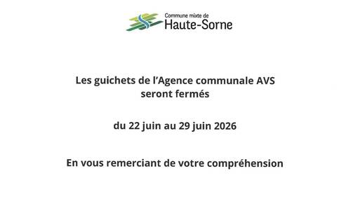 Fermeture du bureau AVS