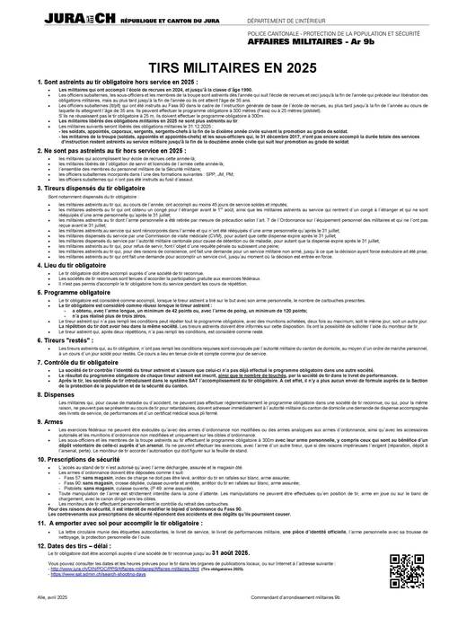 Tirs militaires en 2025